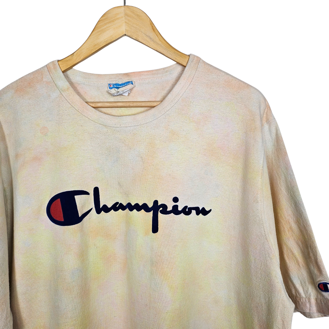 Champion Acid Wash Logo T-Shirt - XL