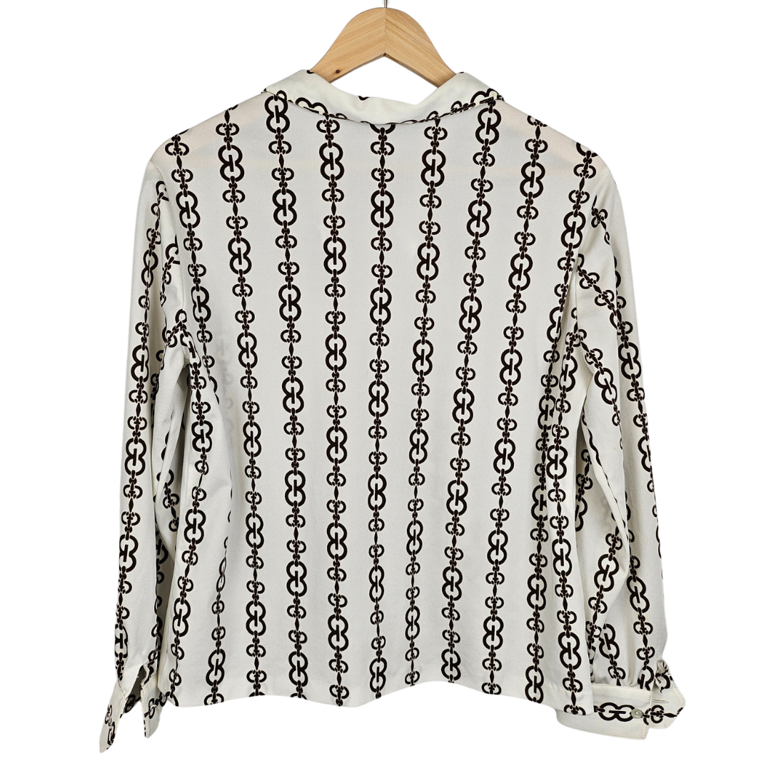 Chain Link Pattern Retro Shirt