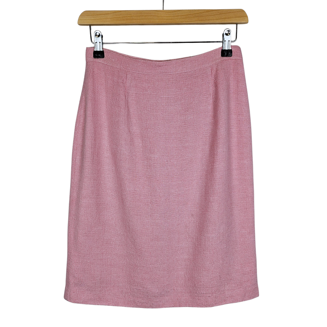 Marchese CoccapanI baby pink woven mini skirt