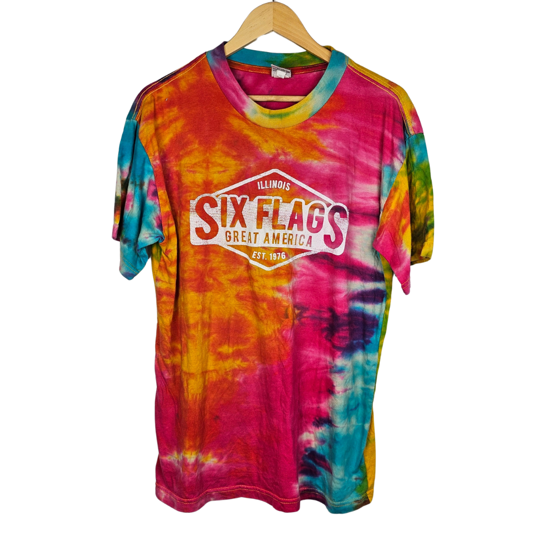 Official Six Flags Tie Dye T-shirt - L