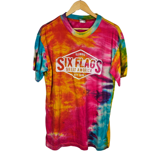 Official Six Flags Tie Dye T-shirt - L