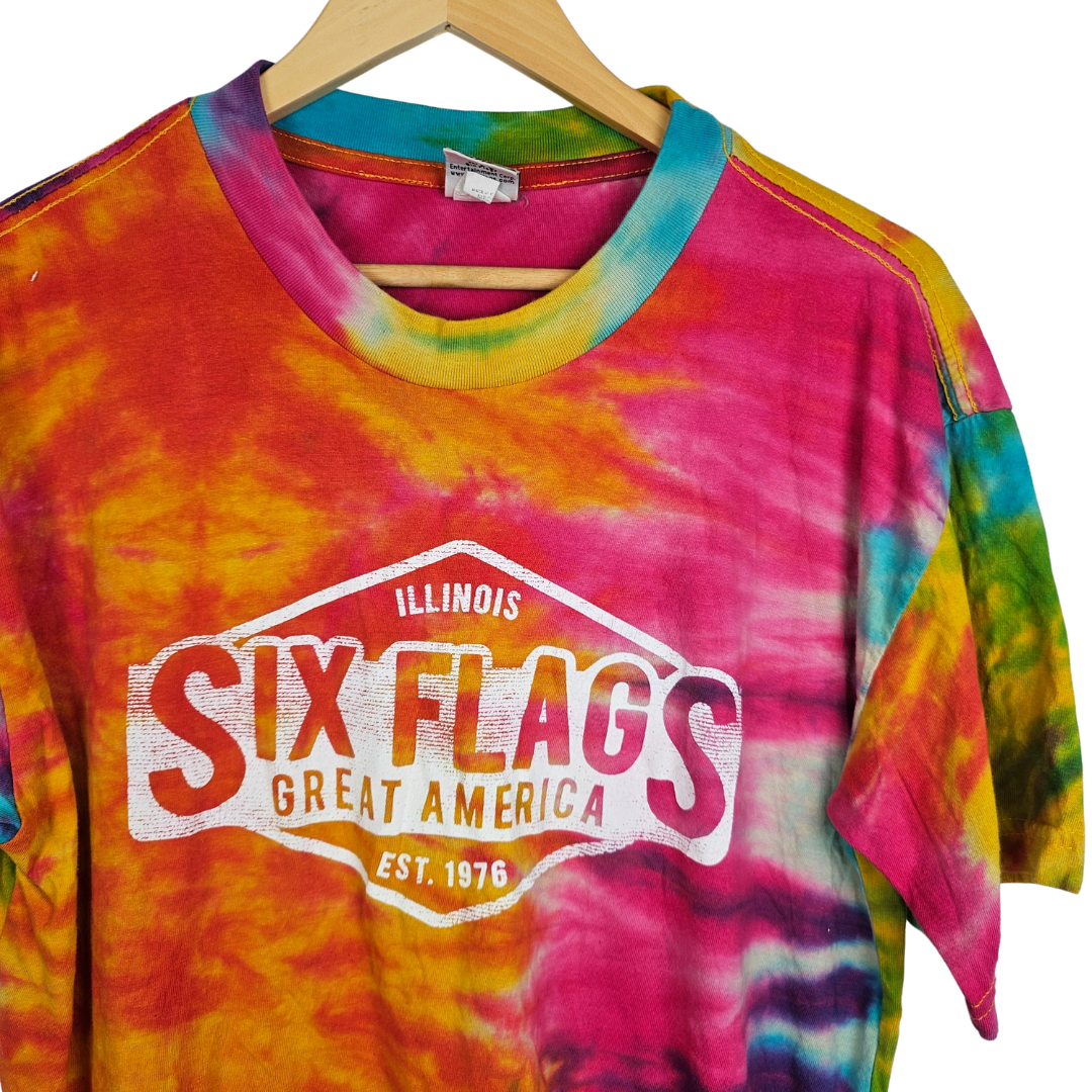 Official Six Flags Tie Dye T-shirt - L