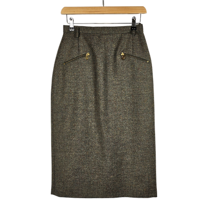 Bardehle Wool Tweed Longline Pencil Skirt