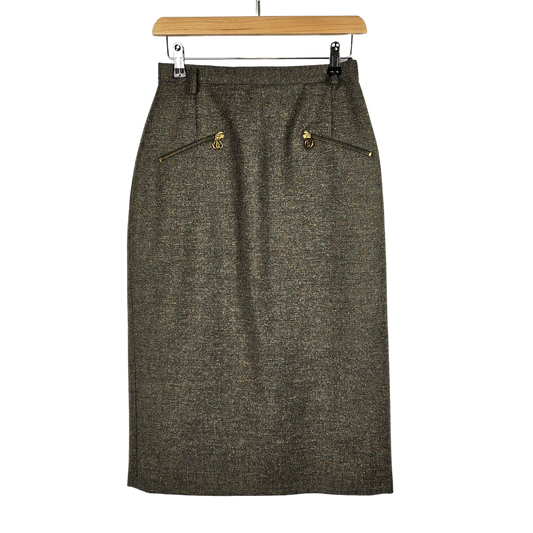 Bardehle Wool Tweed Longline Pencil Skirt