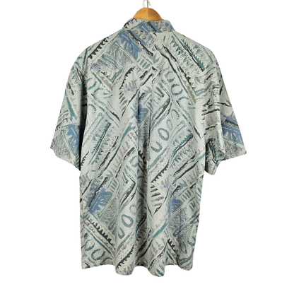 Retro Pattern Short-sleeved Shirt - L