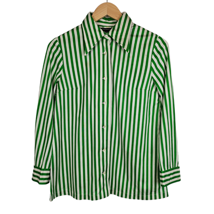 Micalady Confection Tokyo Bold Green Stripe Retro Shirt