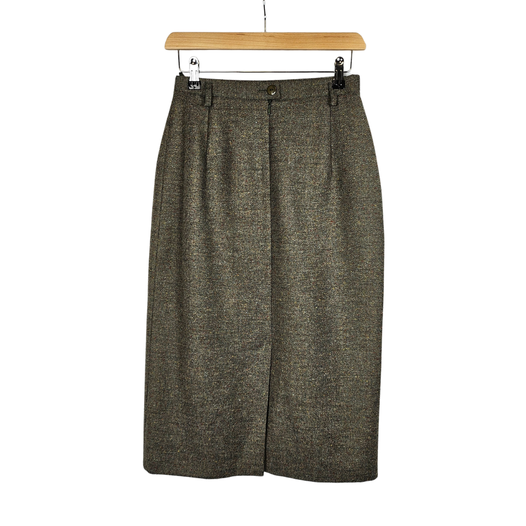 Bardehle Wool Tweed Longline Pencil Skirt