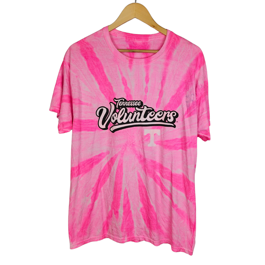 Hot Pink Tennessee Volunteers Tie Dye T-Shirt - L