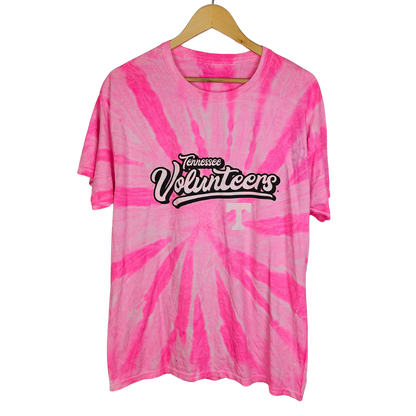 Hot Pink Tennessee Volunteers Tie Dye T-Shirt - L