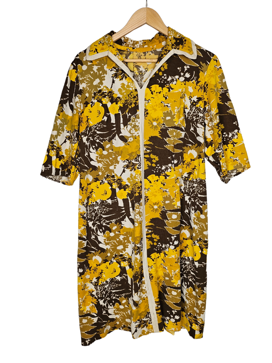 Leaf Pattern A Line Dress