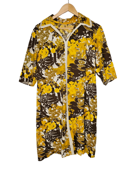 Leaf Pattern A Line Dress