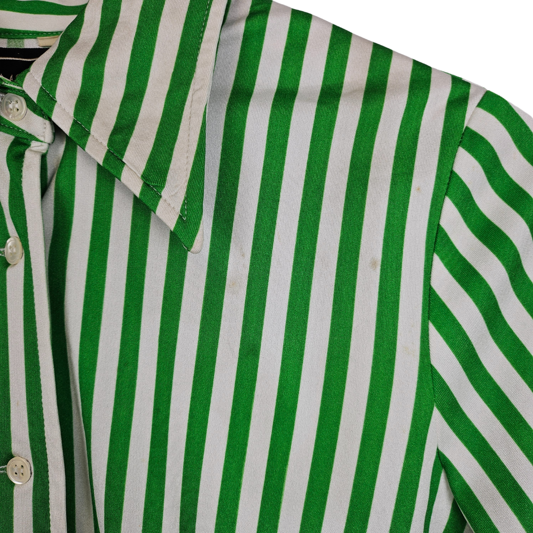 Micalady Confection Tokyo Bold Green Stripe Retro Shirt