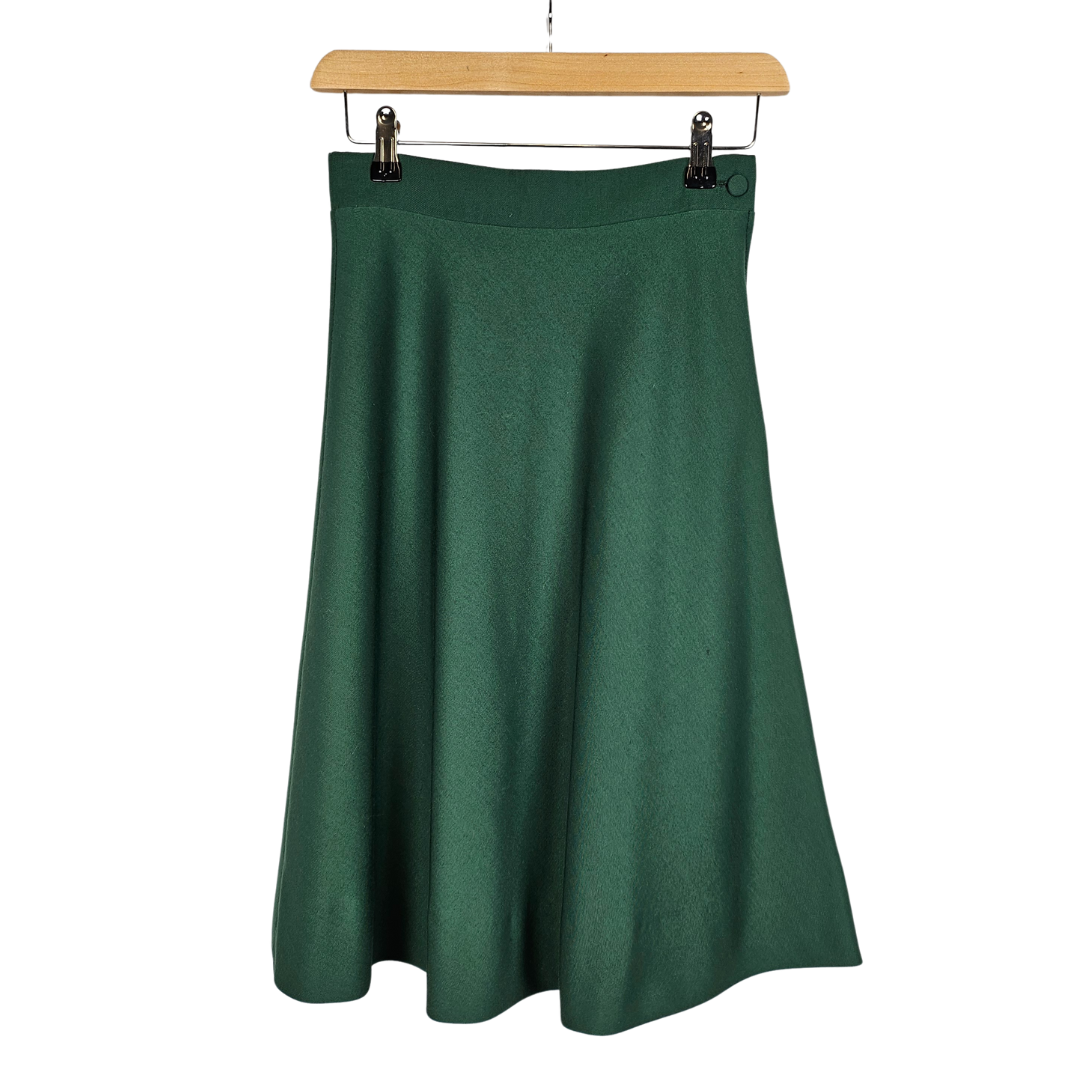 Forest Green A-line Skirt