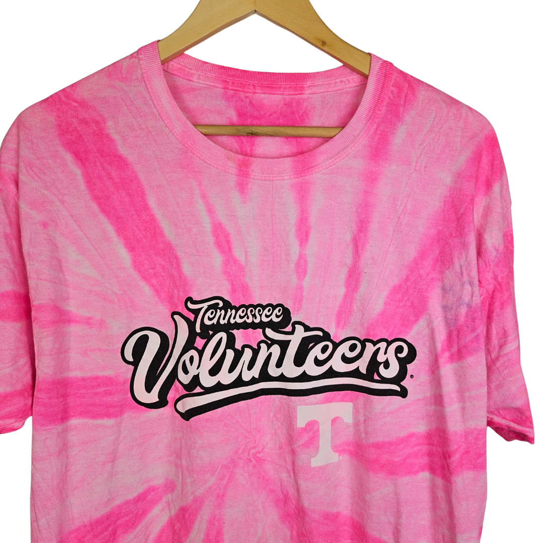 Hot Pink Tennessee Volunteers Tie Dye T-Shirt - L