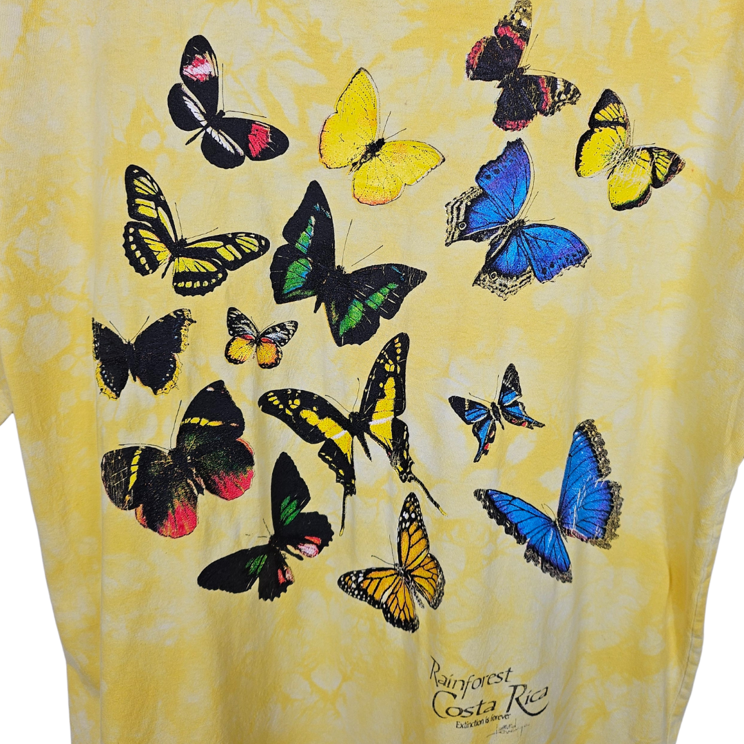 Colour Natural Butterfly Print T-Shirt - L