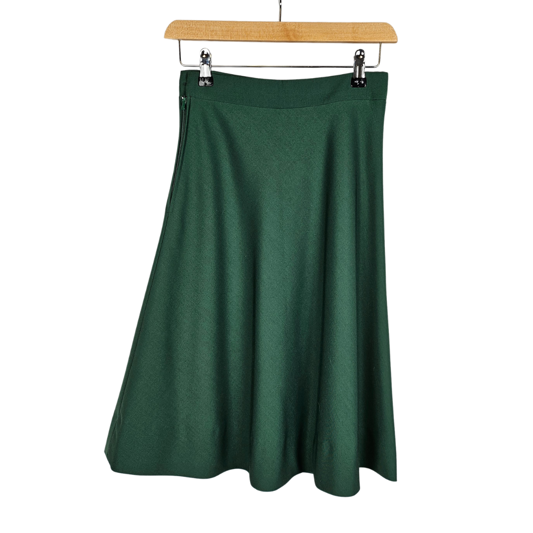 Forest Green A-line Skirt