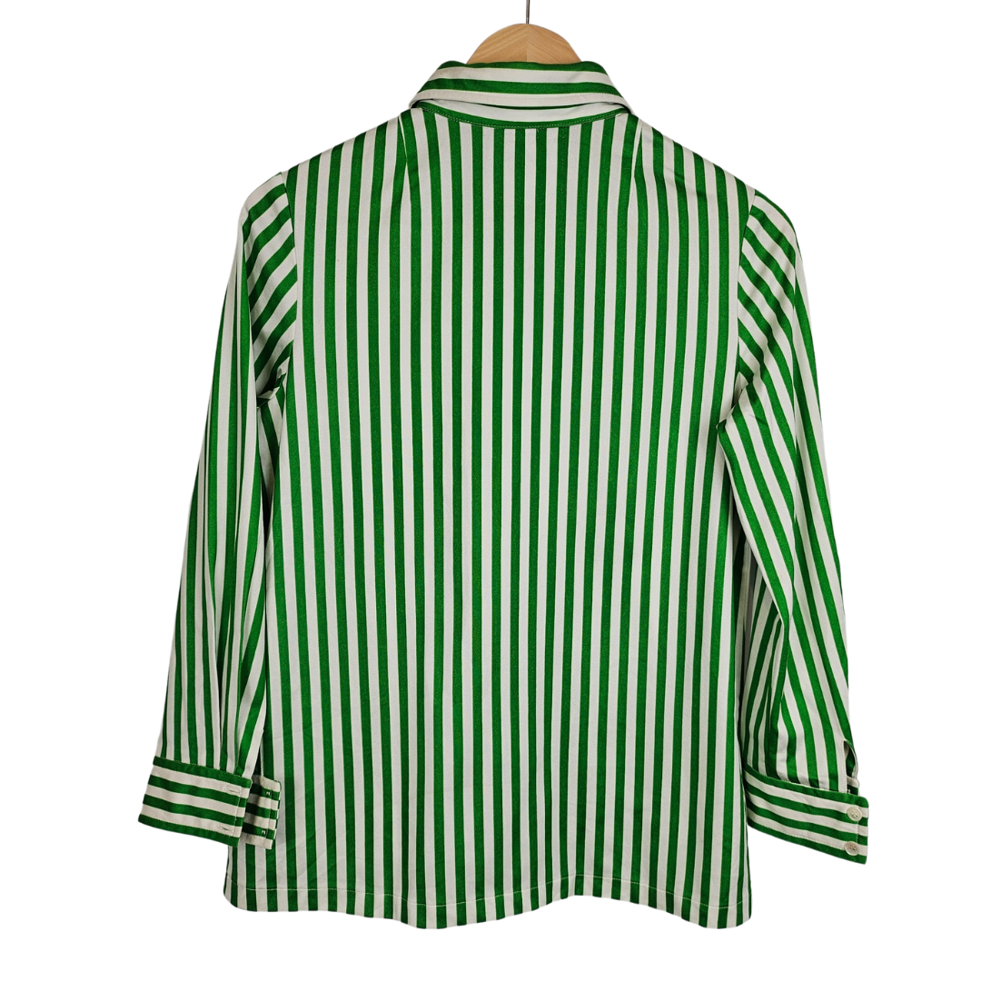 Micalady Confection Tokyo Bold Green Stripe Retro Shirt