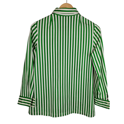 Micalady Confection Tokyo Bold Green Stripe Retro Shirt