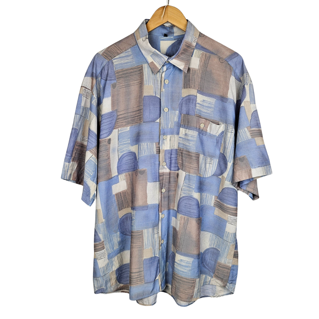 Pastel Abstract Print Shirt - XXL