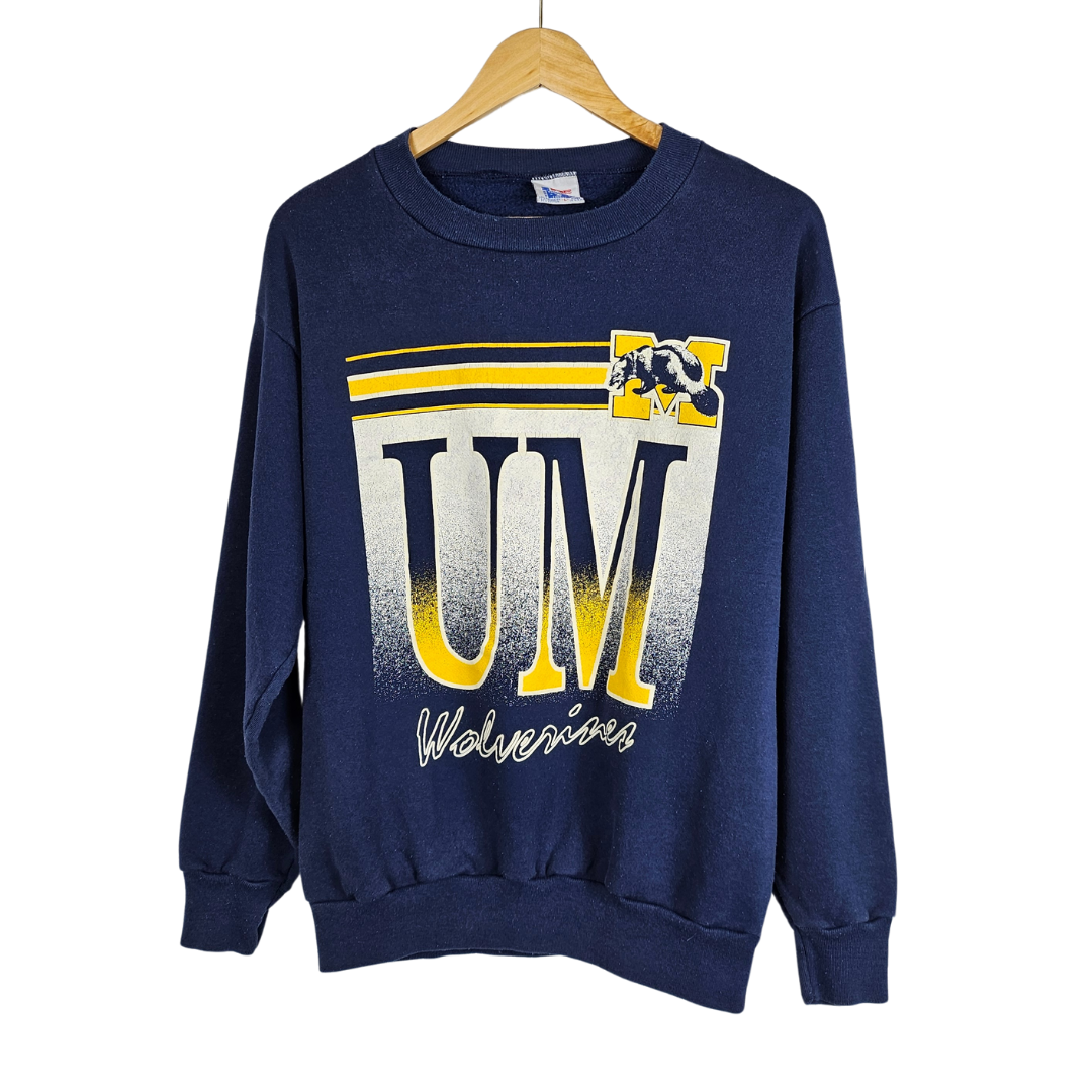 America's Finest UM Wolverines Print Sweatshirt - L