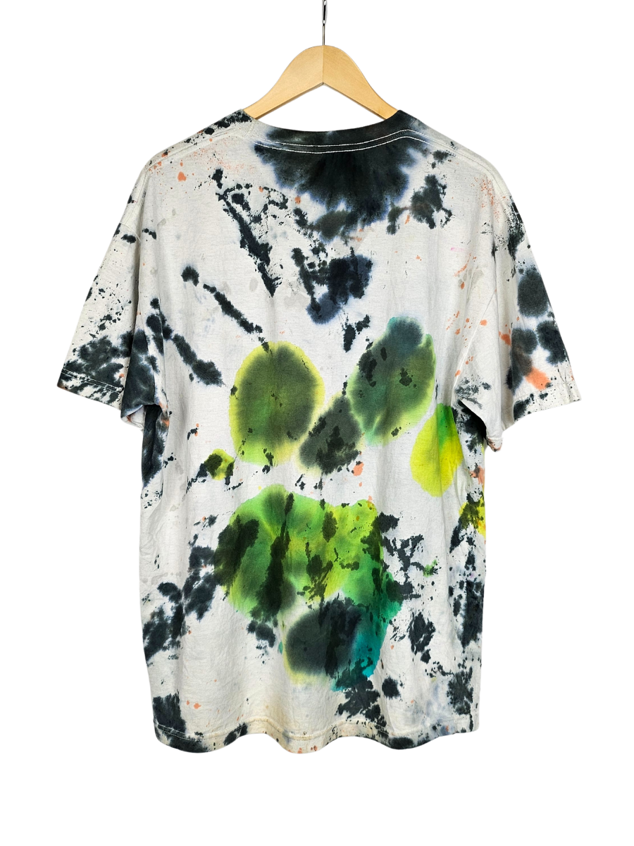 Green Multi-Coloured Tie Dye T-Shirt - XL