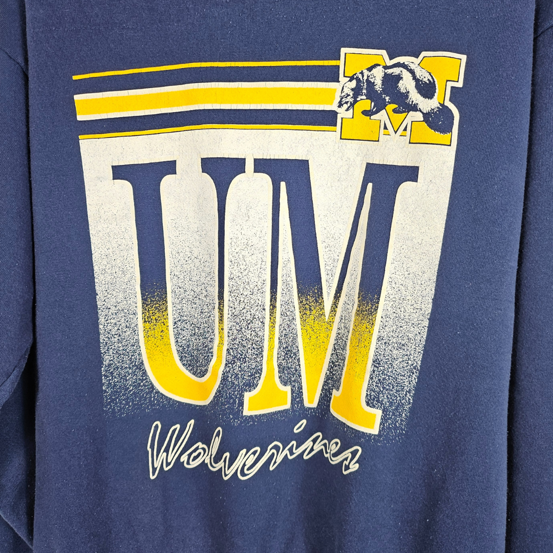 America's Finest UM Wolverines Print Sweatshirt - L