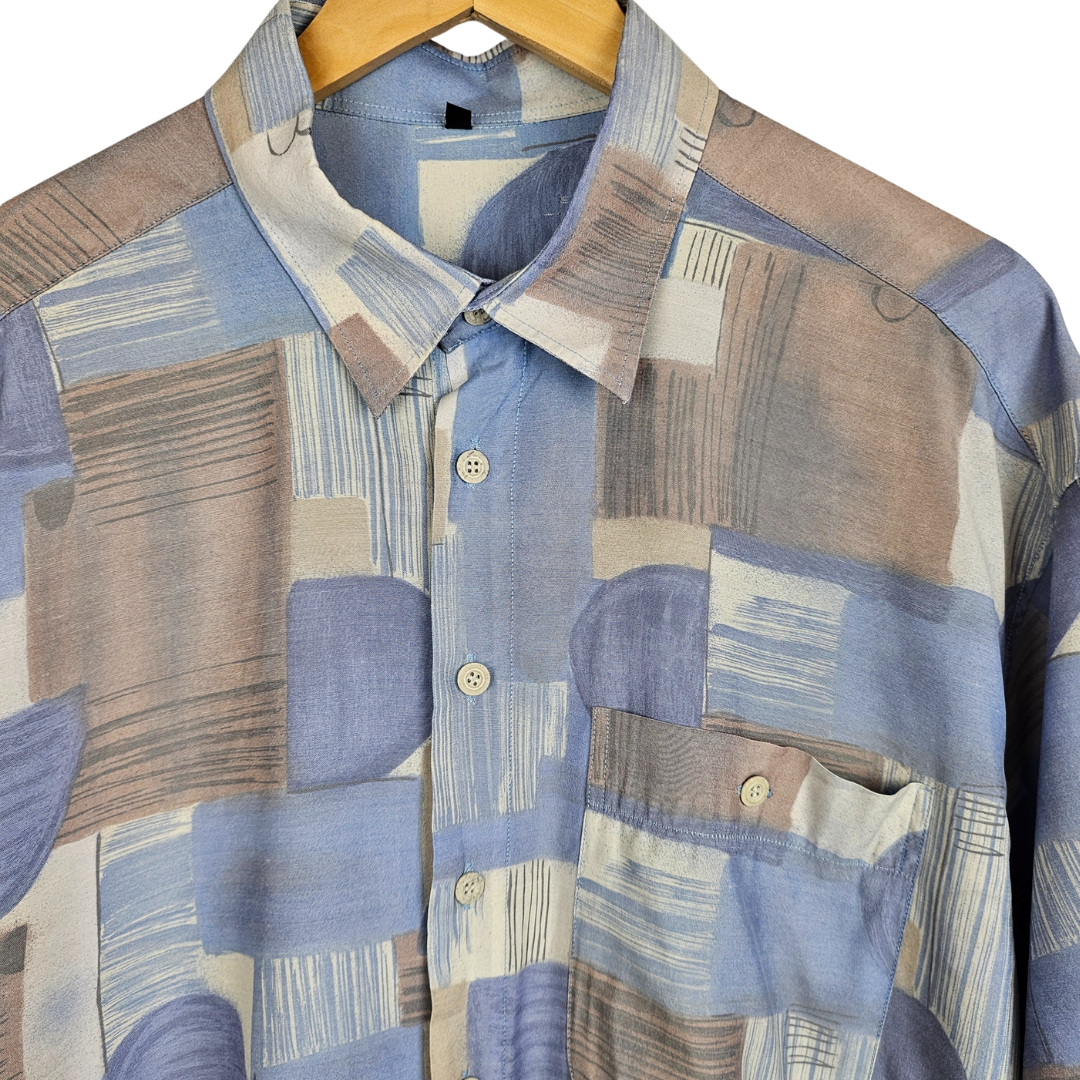 Pastel Abstract Print Shirt - XXL