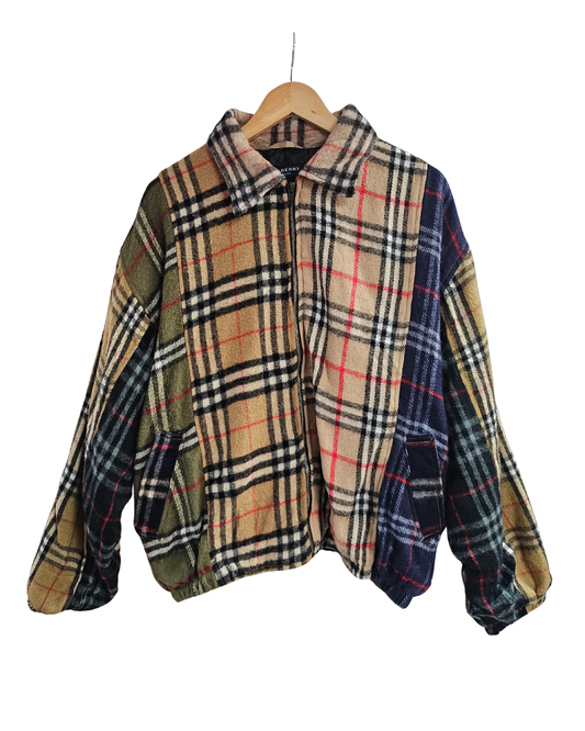 Burberry Scarf Reworked Jacket - L