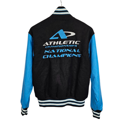 Athletic Championships Leather Sleeved Varsity Jacket - S