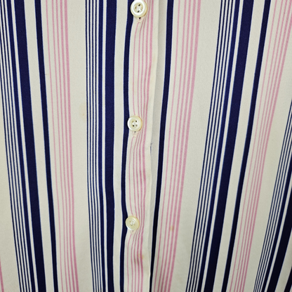 Sataeyu Blue and Pink Stripe Retro Shirt