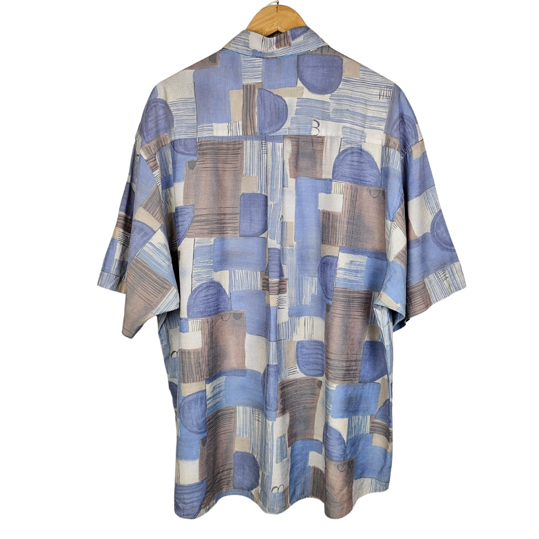 Pastel Abstract Print Shirt - XXL