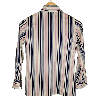 Sataeyu Blue and Pink Stripe Retro Shirt