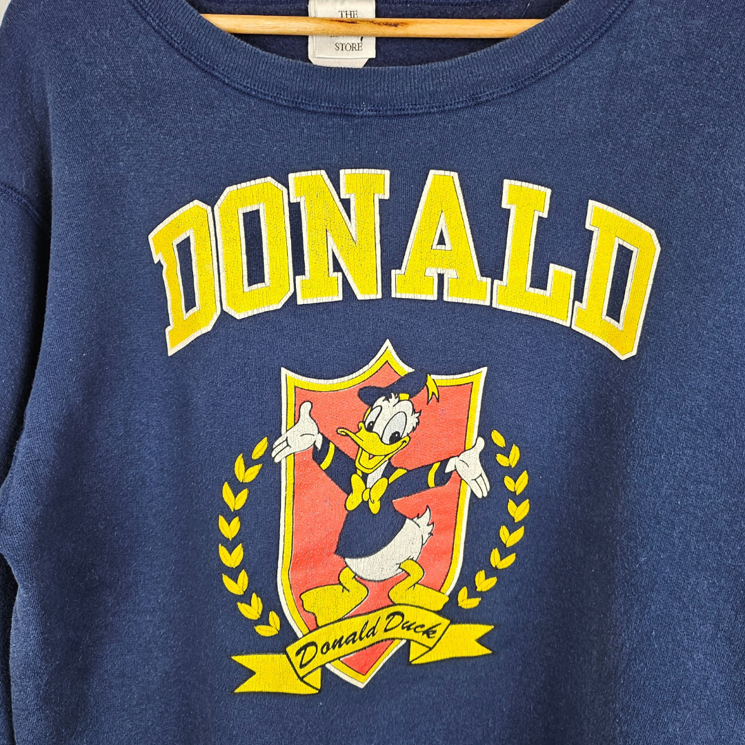 Disney Store Donald Varsity Style Print Sweatshirt - M