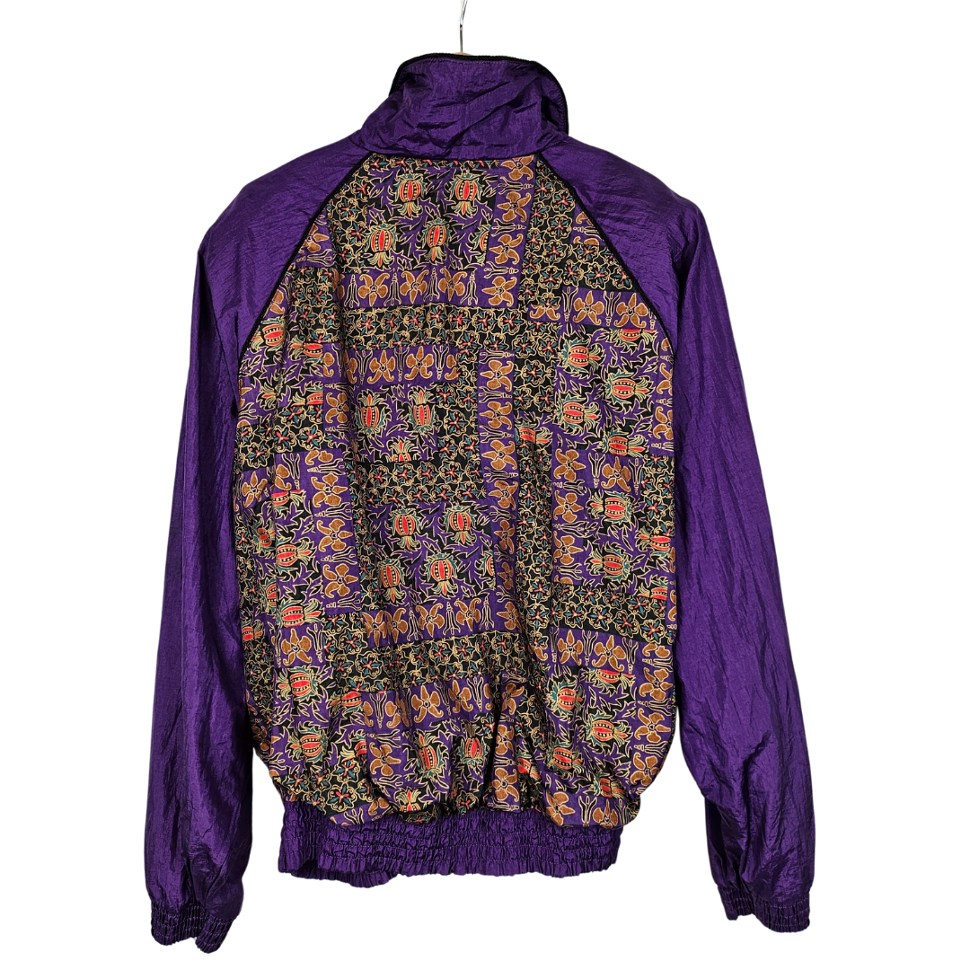 Westbound II Purple Retro Print Zip up Jacket - XXL