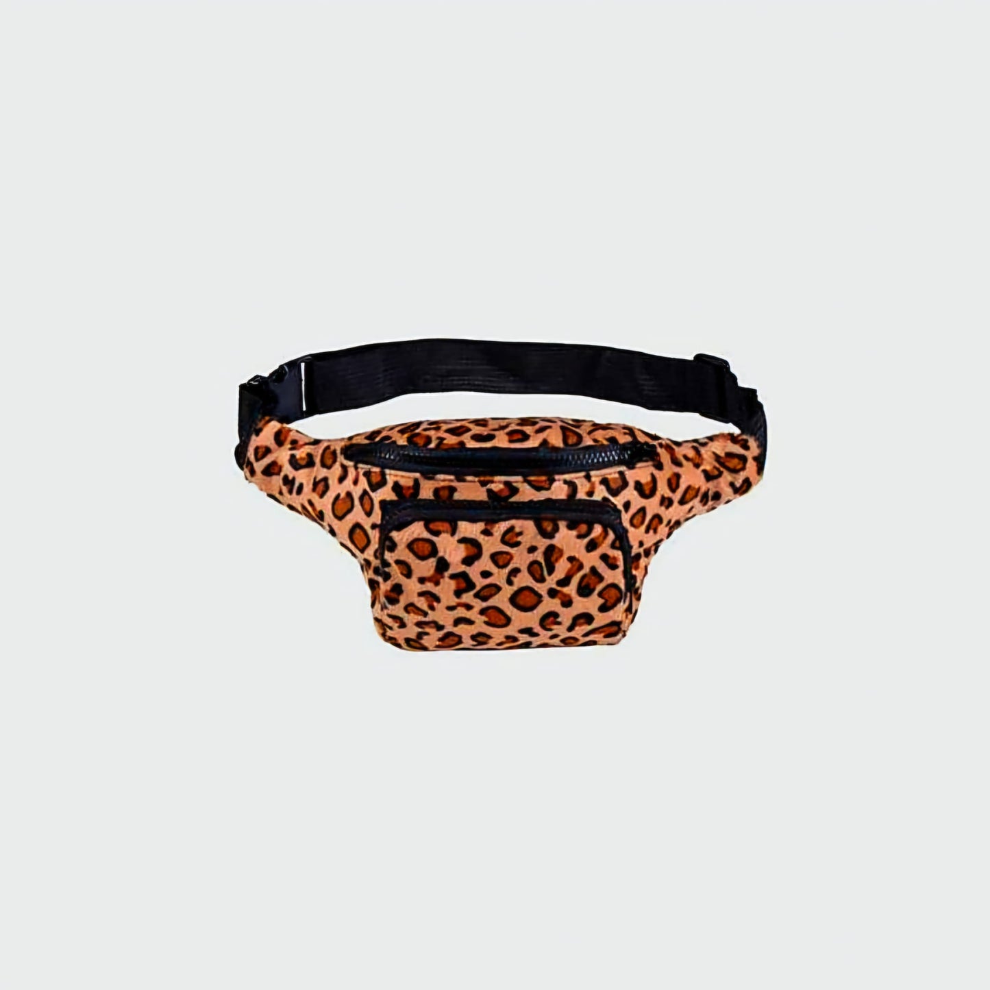 Textured Leopard Print Bumbag