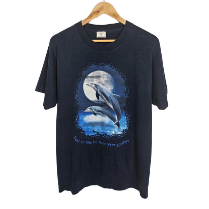 Alorè blue dolphin print t-shirt - M