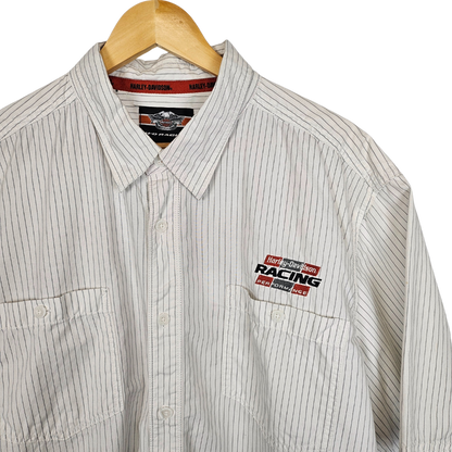 Harley Davidson Racing Back Logo Short-sleeved Shirt - XXL