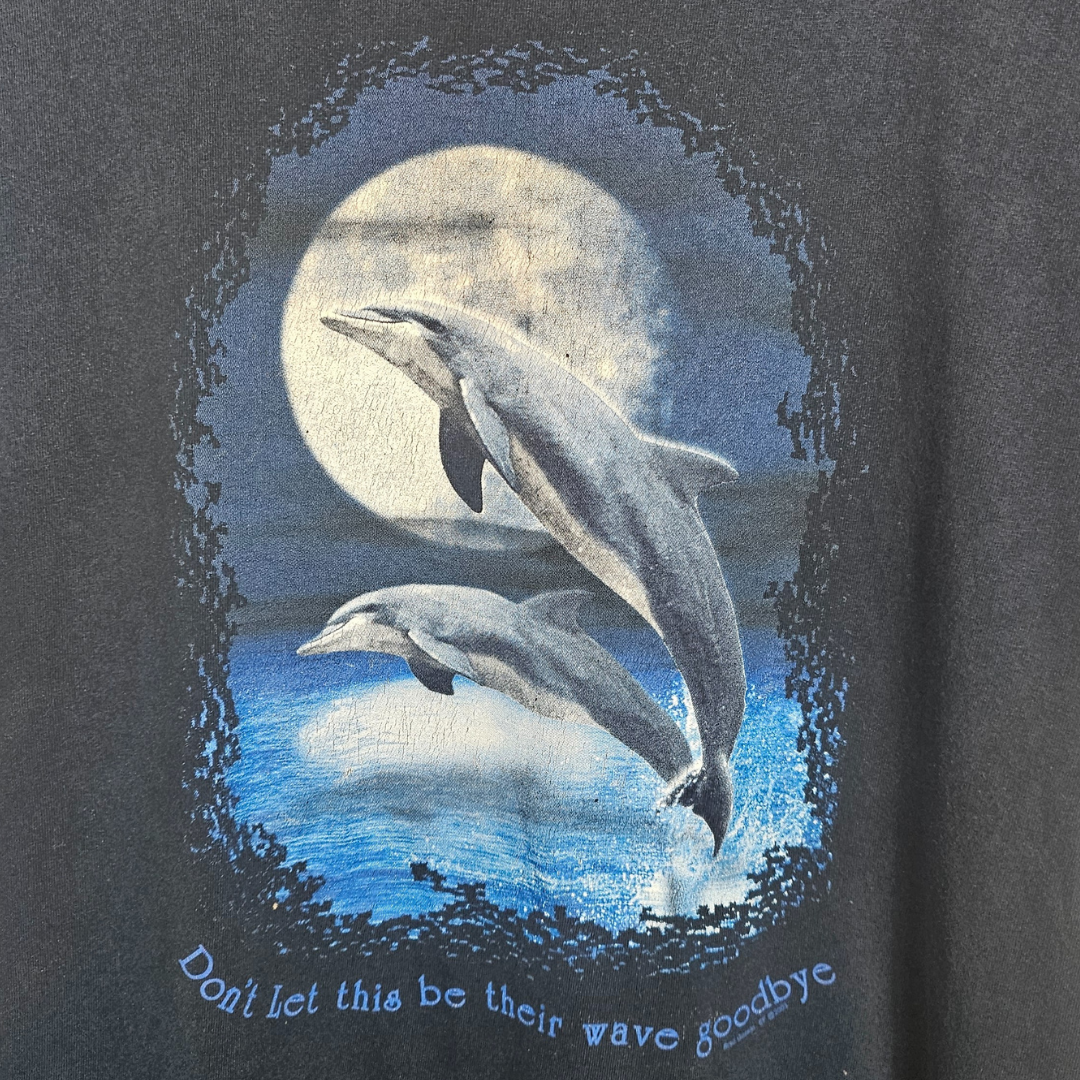 Alorè blue dolphin print t-shirt - M