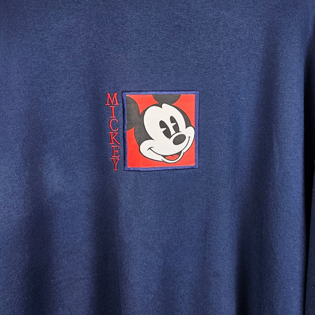 Disney Embroidered Mickey Patch Sweatshirt - XL