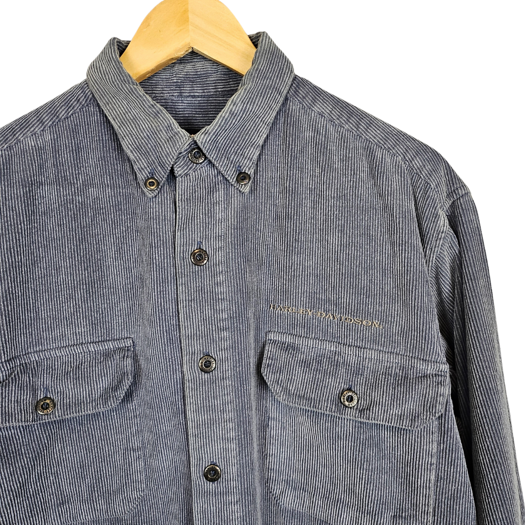 Harley Davidson Corduroy Long-sleeved shirt - M