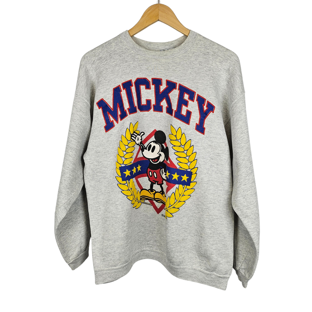 Disney Mickey University Embossed Print Sweatshirt - S/M