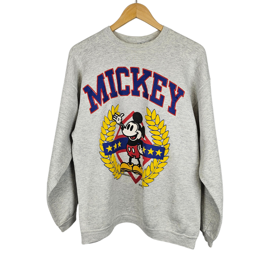 Disney Mickey University Embossed Print Sweatshirt - S/M