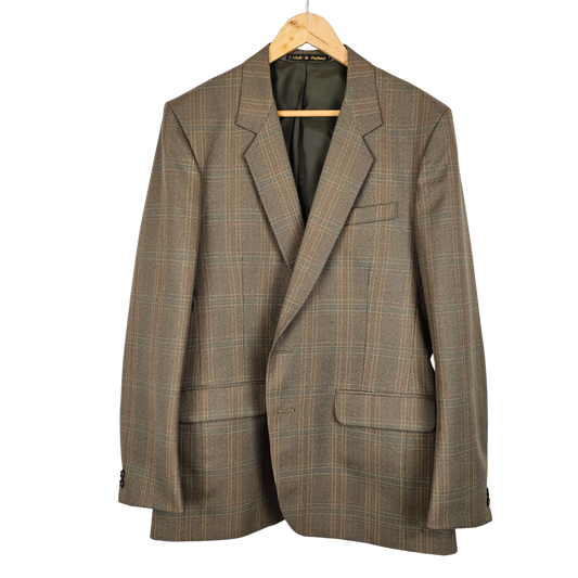 Yorkers Made in England Brown Check Blazer - S/M