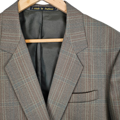 Yorkers Made in England Brown Check Blazer - S/M