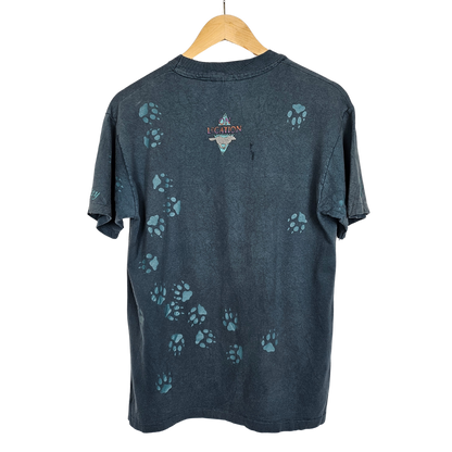 Hanes Beefy Wolf and Bear All Over Print T-Shirt - M