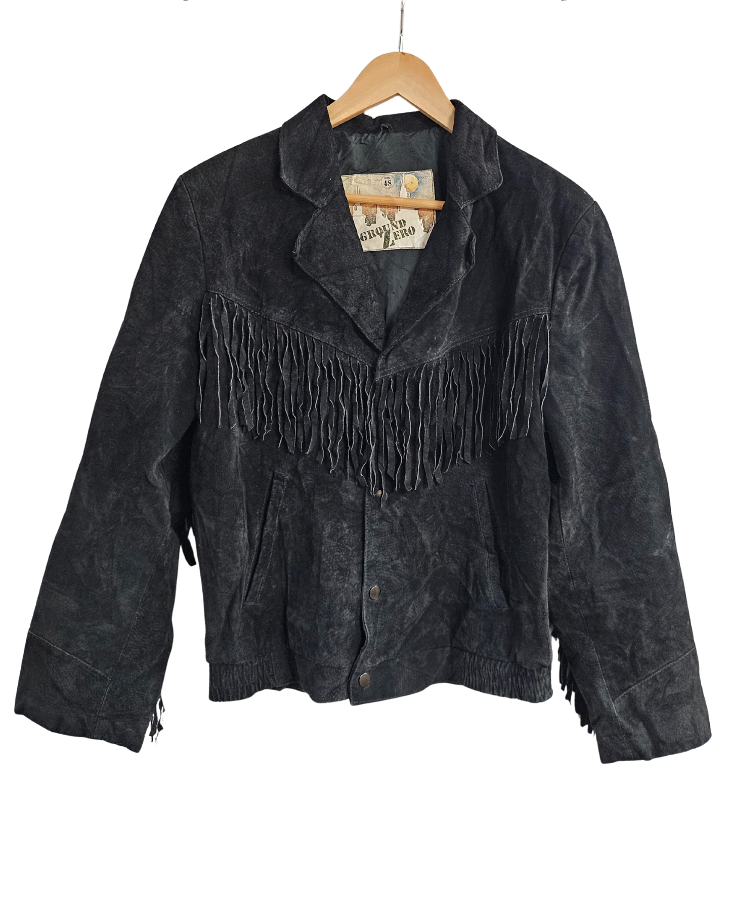 Ground Zero Suede Tassel Jacket - S/M