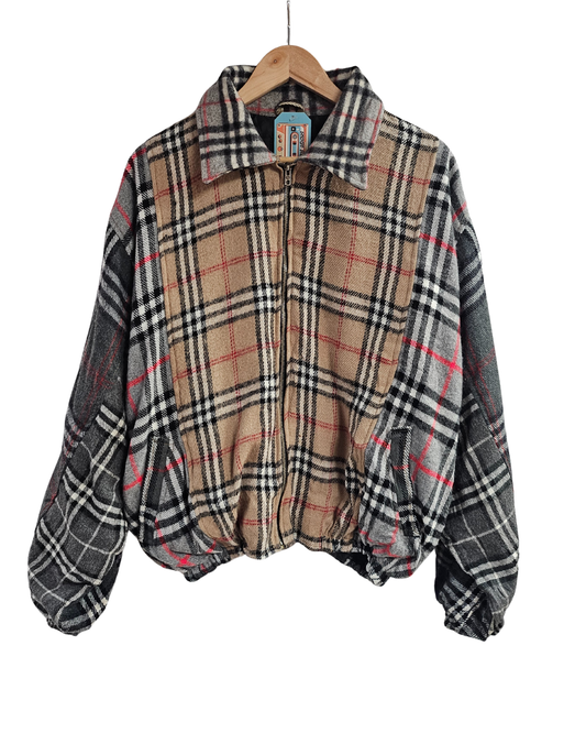 Burberry Scarf Reworked Jacket - L