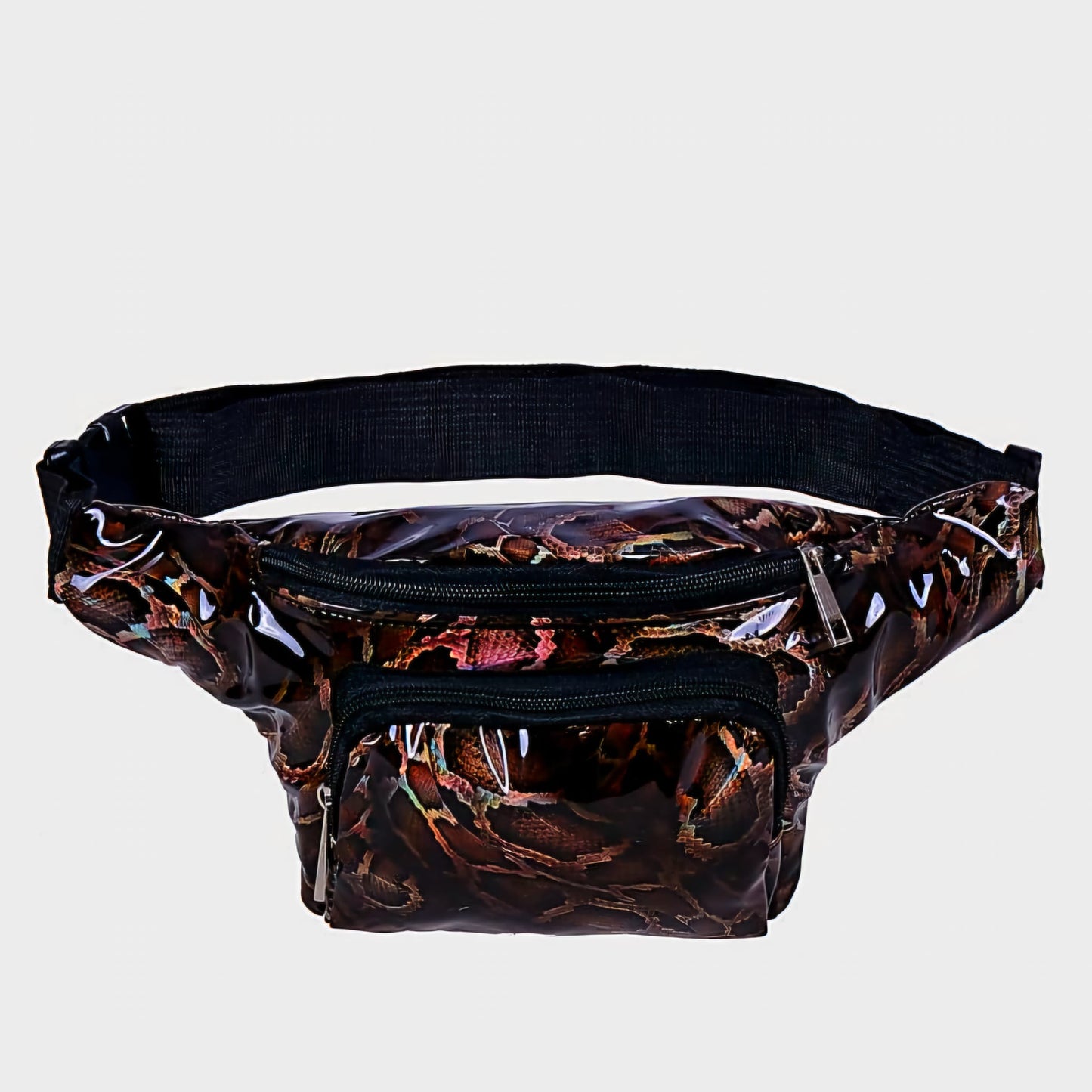 Metallic Snake Print Bumbag