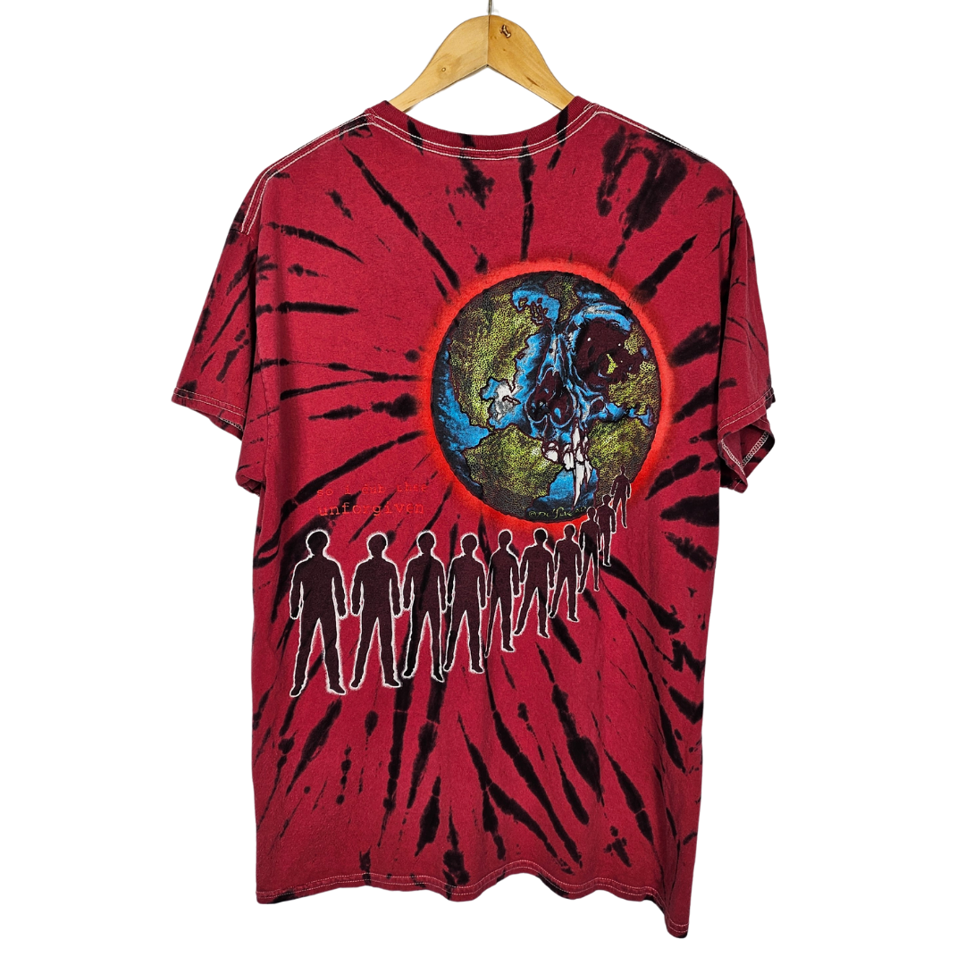 Metallica Official Red Tie Dye Print T-Shirt - L