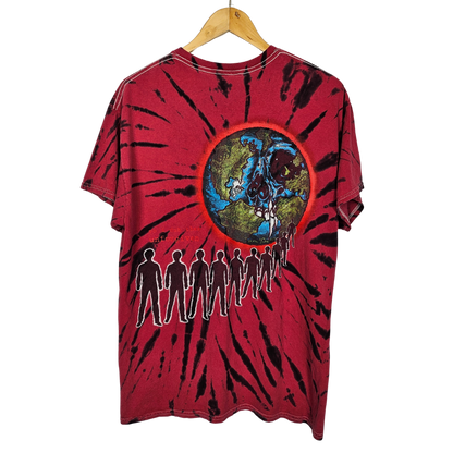 Metallica Official Red Tie Dye Print T-Shirt - L